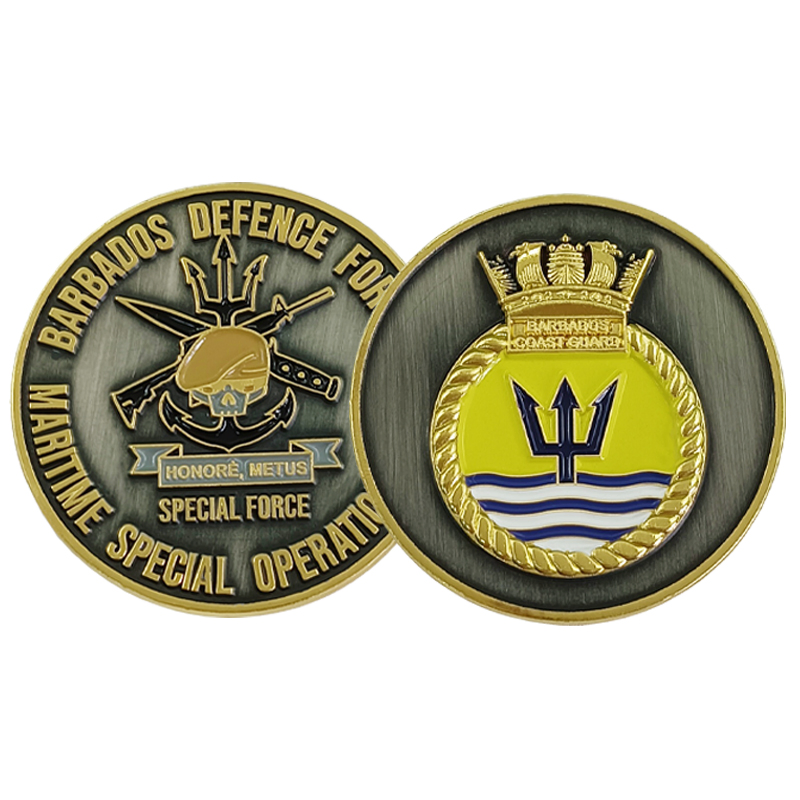 Custom Metal Coins Commemorative Antique Bronze Plated Soft Enamel Zinc Alloy 3D Challenge Coin