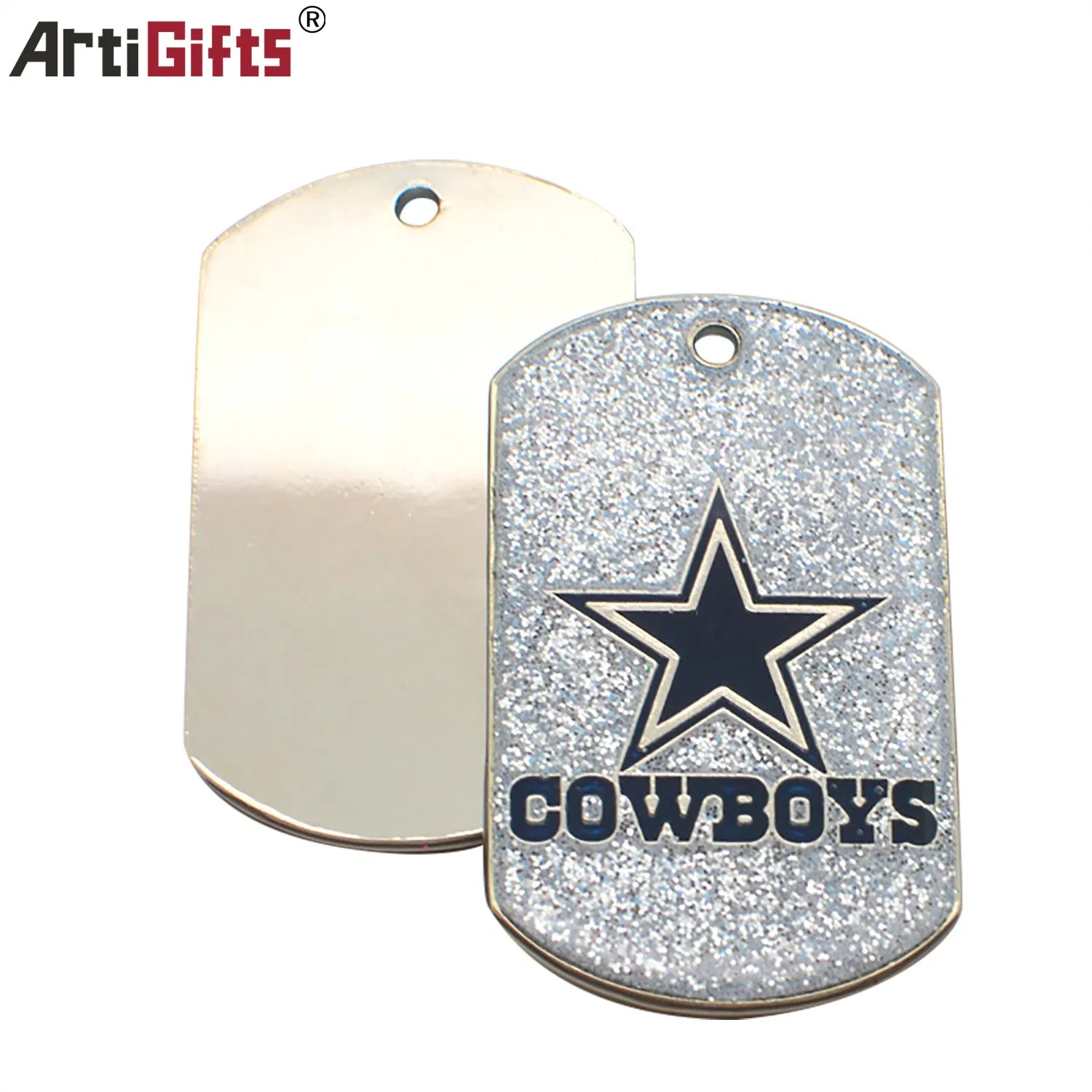 Stainless Steel Dog Tag with Rubber Edge