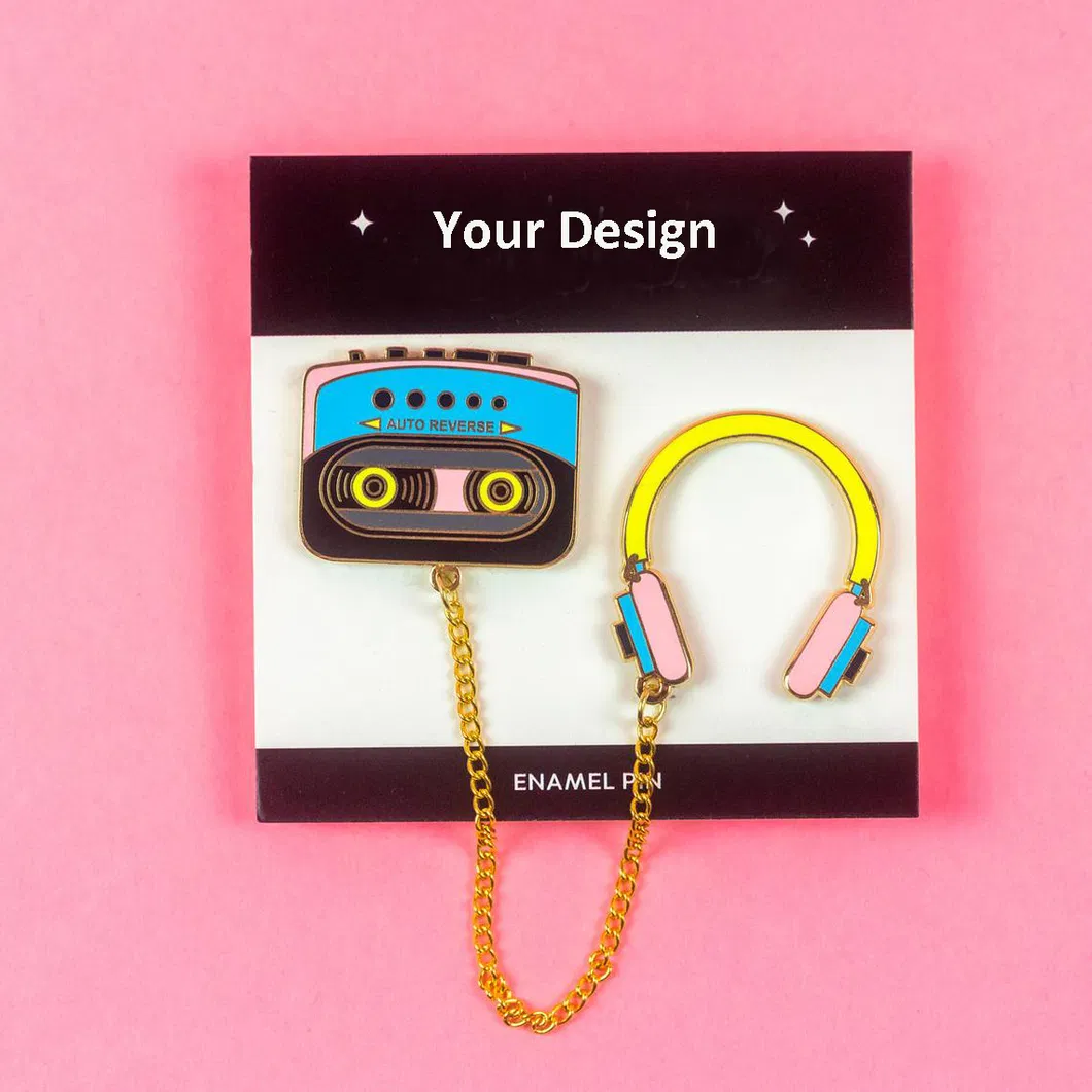 Enamel Pin with Chain