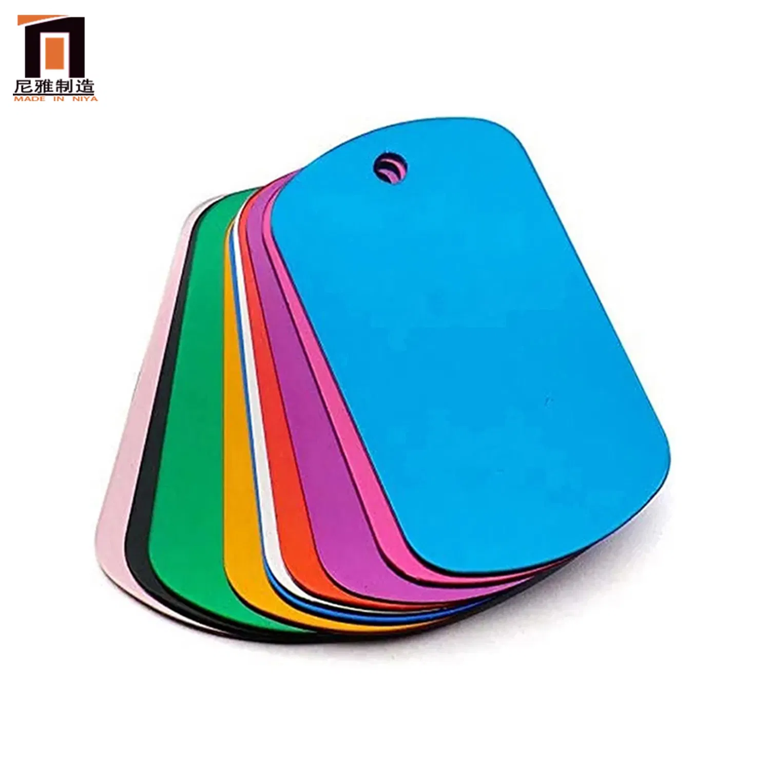 Personalized Design Luxury Stainless Steel Aluminum Pet ID Tag Dogtag Brass Pendant Metal Custom Enamel Print Laser Engraved Text Blank Sublimation Dog Tags