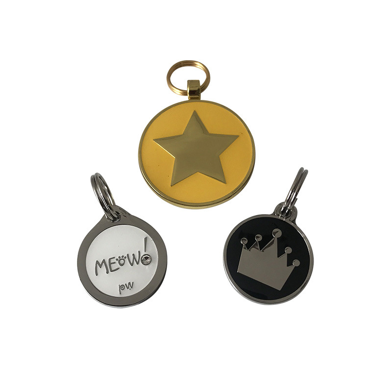Pet ID Personalized Pet Tags for Dogs and Cats Front &amp; Backside Engraving Various Shapes Colors and Sizes Anodized Aluminum