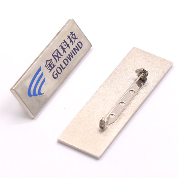 Factory Custom Made Gold Plated Metal Alloy Name Badge Manufacturer Customized Soft Enamel Company Logo Plaque Bespoke Hotel and Restaurant Waiter Nameplate