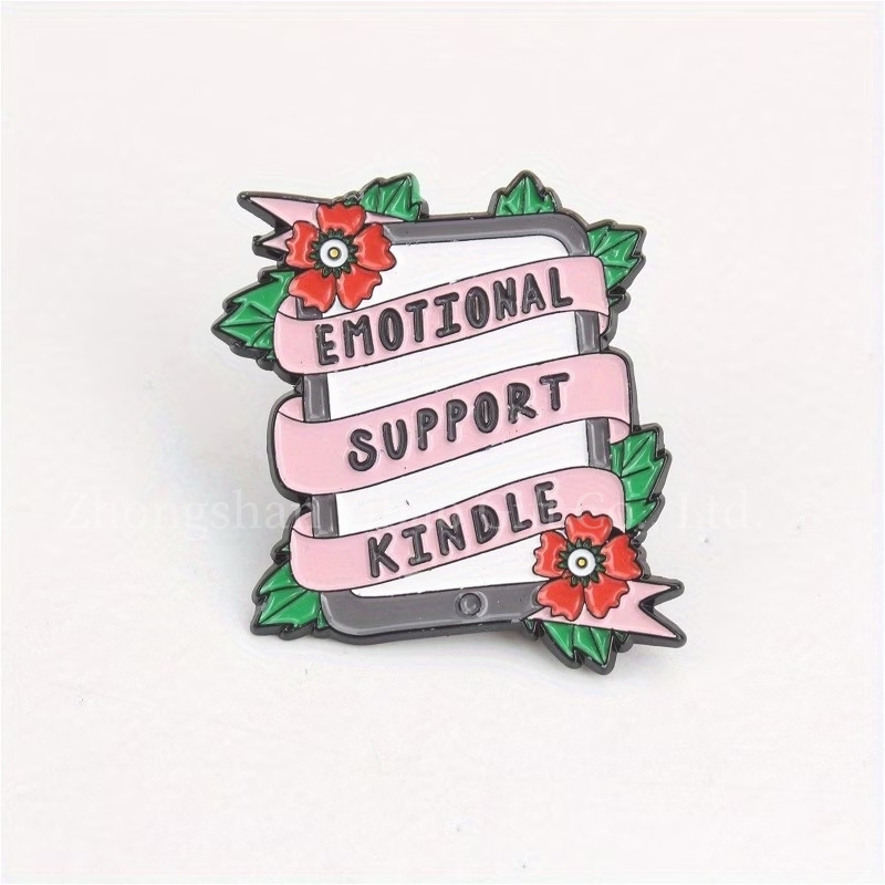 Manufacture Design Custom Shaped Metal Insignia Fashion Book Mark Magic Badge Bookish Enamel Lapel Pin Books for Clothes