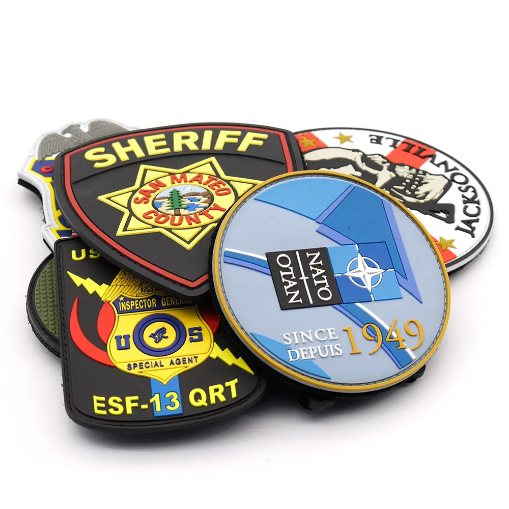 No Minimum Custom Security Embroidery Woven Car Name Tag School Sports Meet Event Silicone Rubber Soft PVC Lapel Pin Metal Enamel Magnetic Button Badge