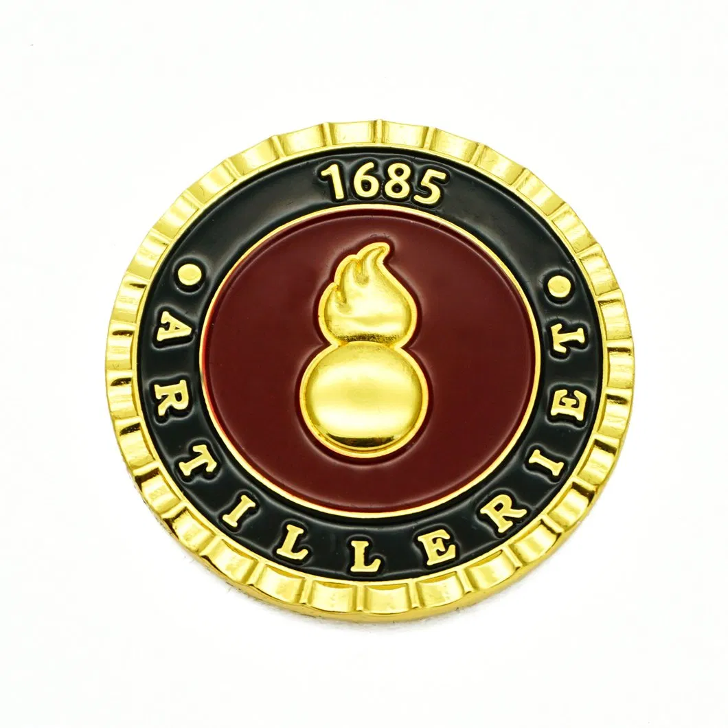 No Minimum Custom Cheap Gold Engraving Coin Metal Zinc Alloy Commemorative 5 Years Hard Soft Enamel Golden Metal Challenge Coin