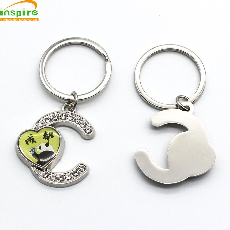 Custom Wholesale Souvenir Promotional Gift Free Samples Metal Letter Key Ring