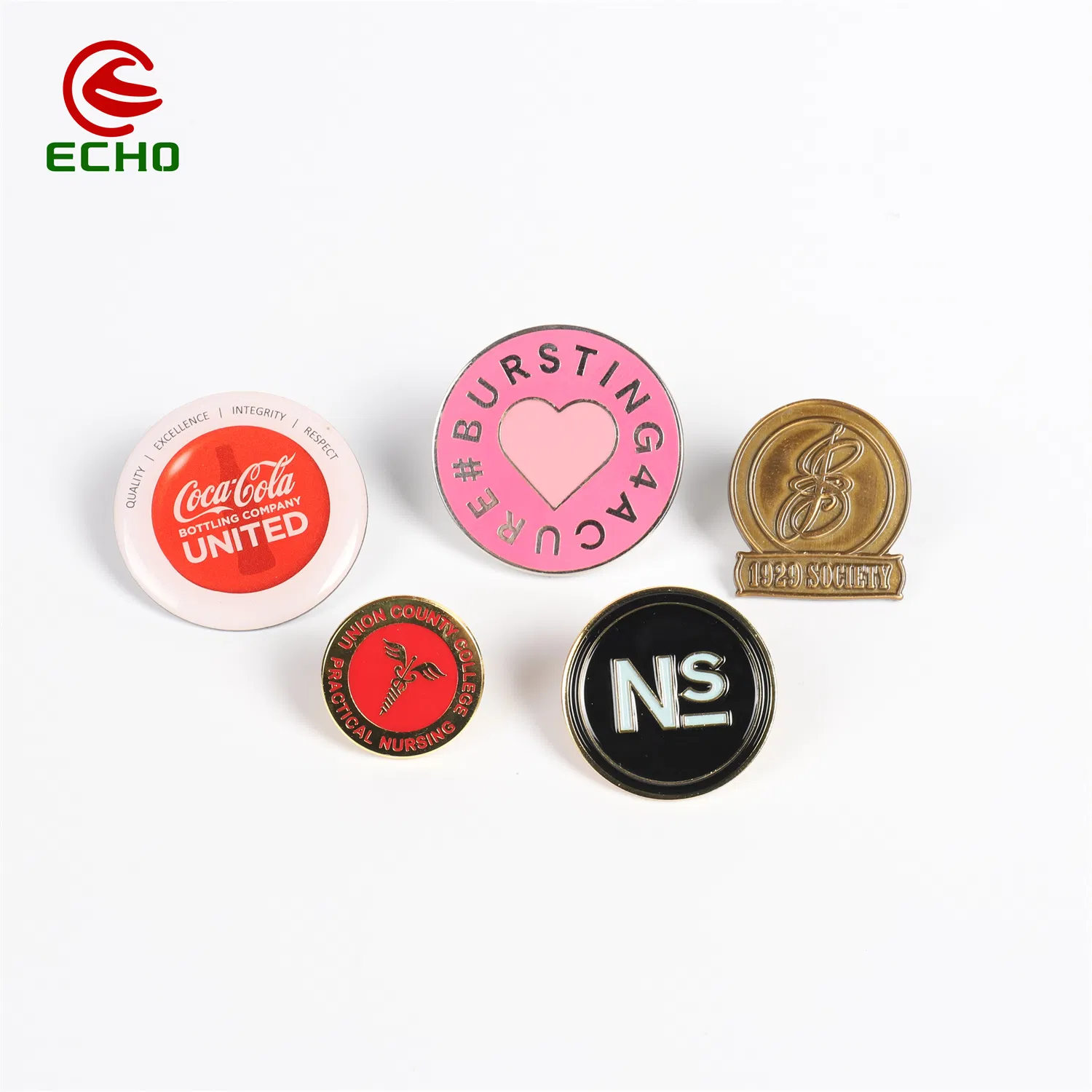 Custom Logo Nurse Name ID Metal Badge Blank Suit Lapel Pin Flag Badge