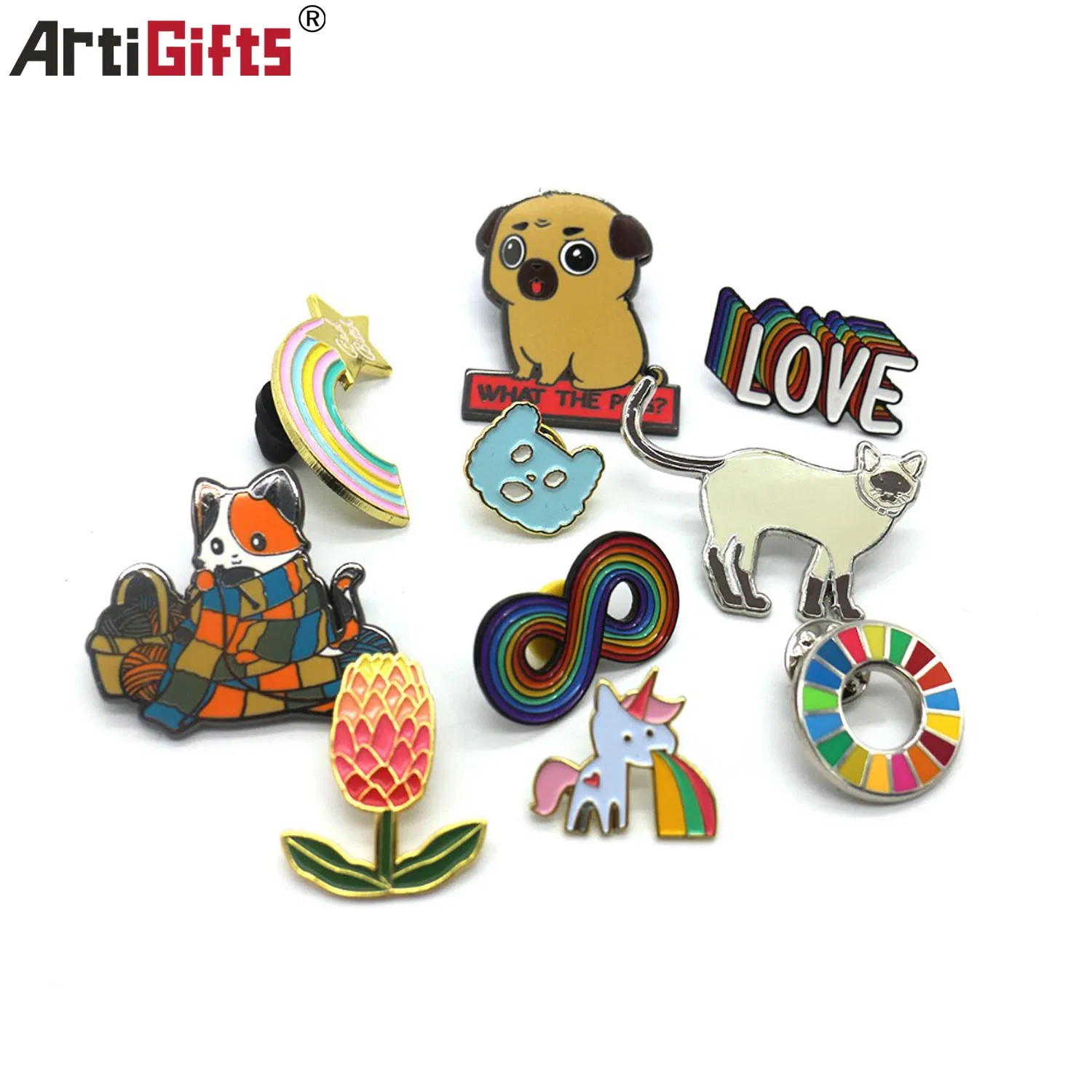 Custom Various Cute Cartoon Anime Character Metal Badge Soft Enamel Lapel Pin