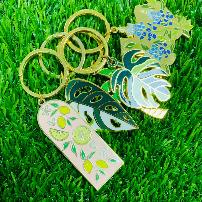 Promotional Event Metal Keychain Personalized Pattern Key Ring for Conference Gift Activity Souvenir Giveaway Bag Pendant Decoration Accessory