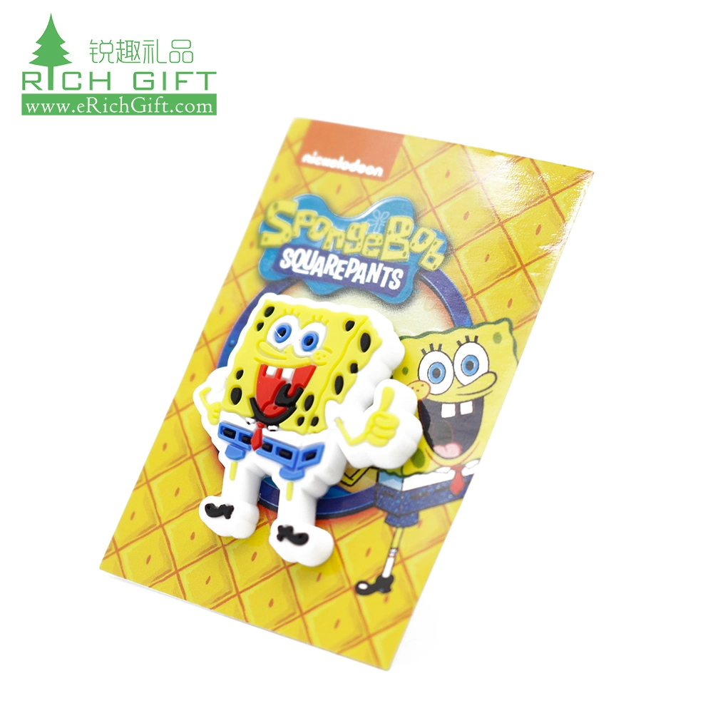Promotional Custom 3D Logo Silicon Silicone Patch ID Name Pin Badge Promotion Wholesale Clothing Clothes Garment Embossed Magnet Plastic Soft PVC Rubber Badge