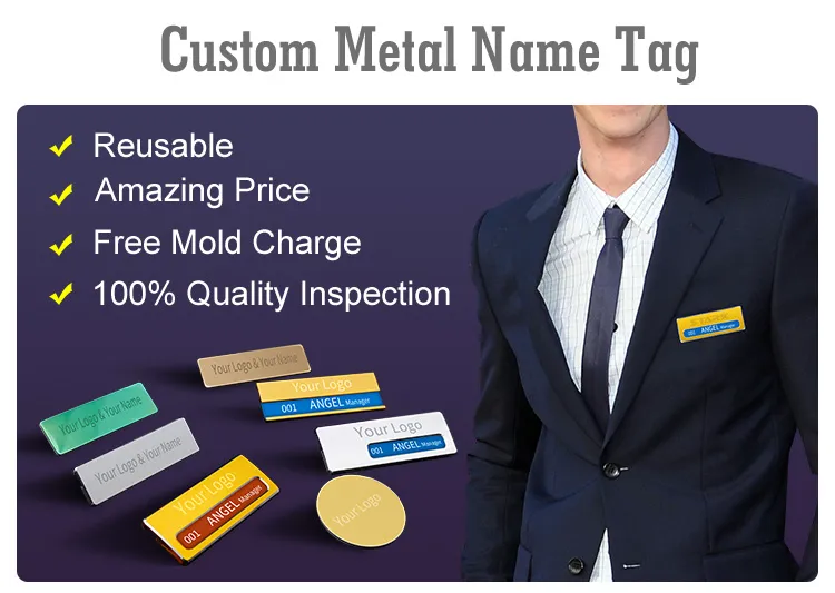 Metal Name Tag Plate
