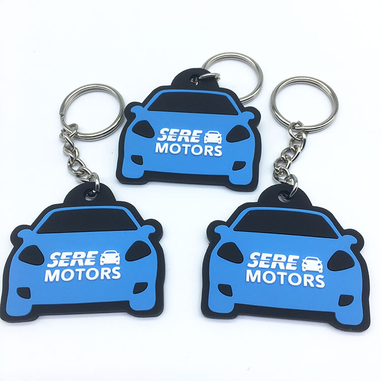 Custom Logo 2D Embossed Rubber Soft PVC 3D Print Promotional Keychains Car Keyring Personalized Customized Brand PVC Key Chain