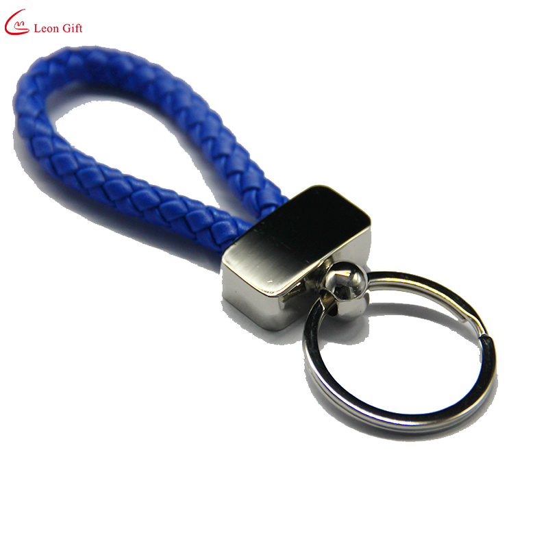 Wholesale Custom Logo Charm Colorful High Quality Car Leather Metal Keychain