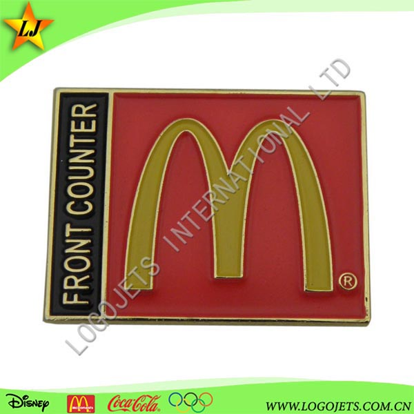 Wholesale Promotional Metal Craft Gifts Custom Macdonald Soft Enamel Metal Lapel Pin