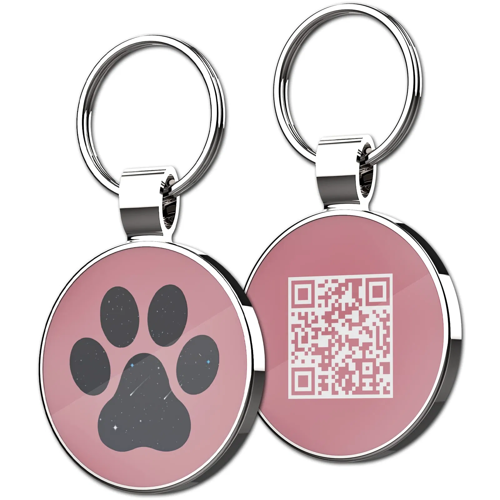 Wholesale Best Quality Personalized Custom Metal Anti-Lost Pet Name Qr Code NFC Pet ID Tags Dog Tags