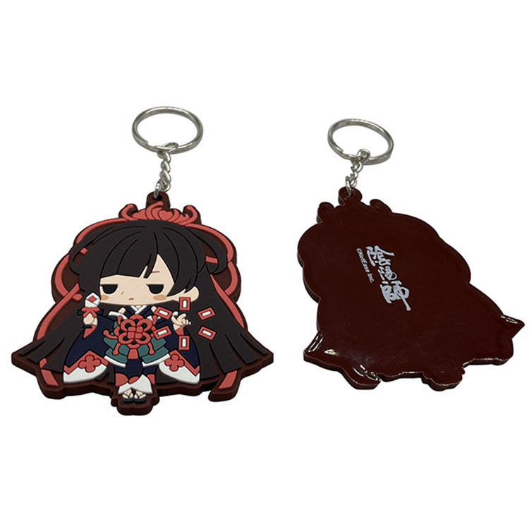 Custom 3D Soft PVC Keychain Key Chain Silicone Keyring Soft Rubber Embossed Print Emblem Metal OEM Customized Cartoon Keychain