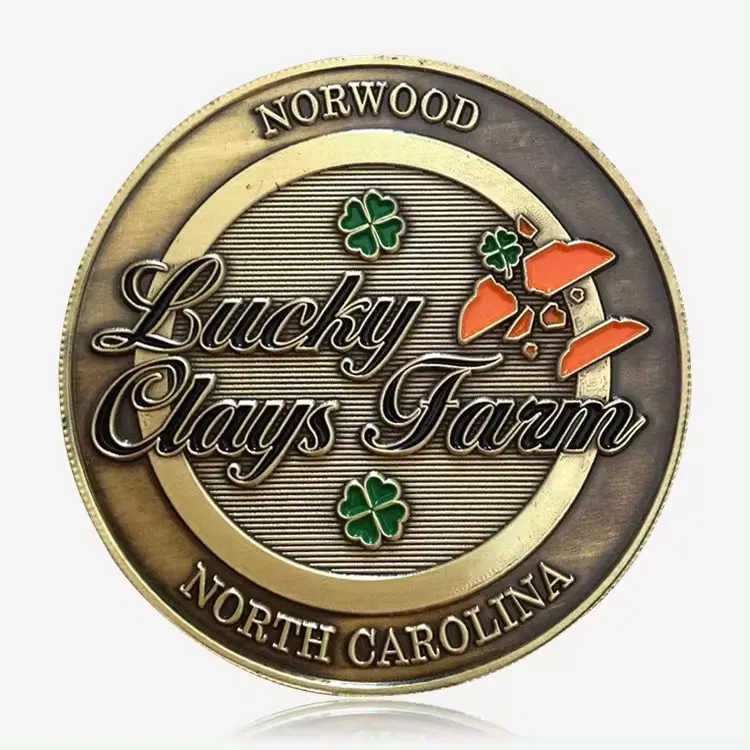 Antique gold metal coin