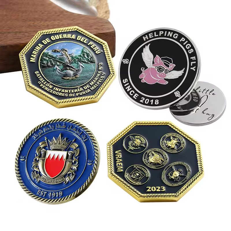 Wholesale Souvenir Coin Brass Gold Silver Challenge Coin Custom Design 3D Zinc Alloy Metal Soft Hard Enamel Commemorative Coin