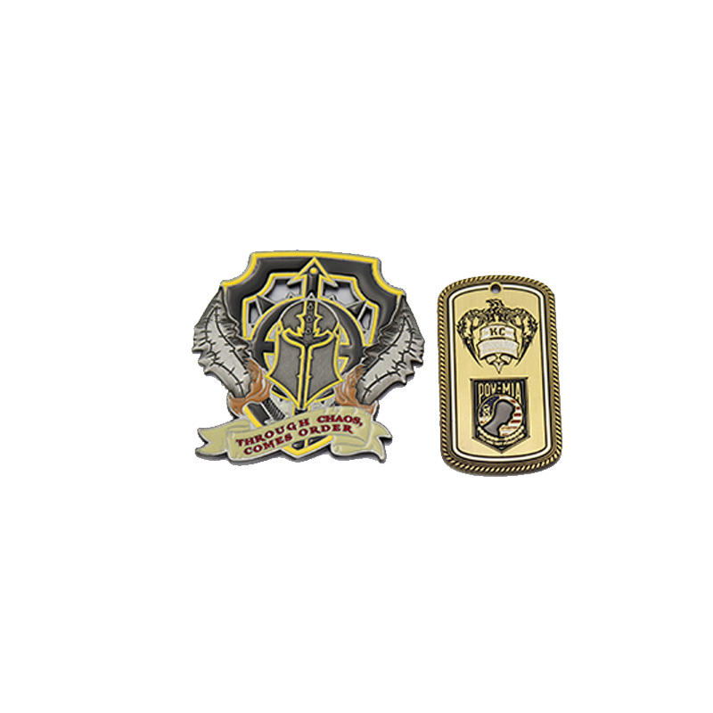 Custom High Quality 3D Antique Gold Challenge Coin Anti-Gold Metal Plating Engraved Letter Theme Souvenir