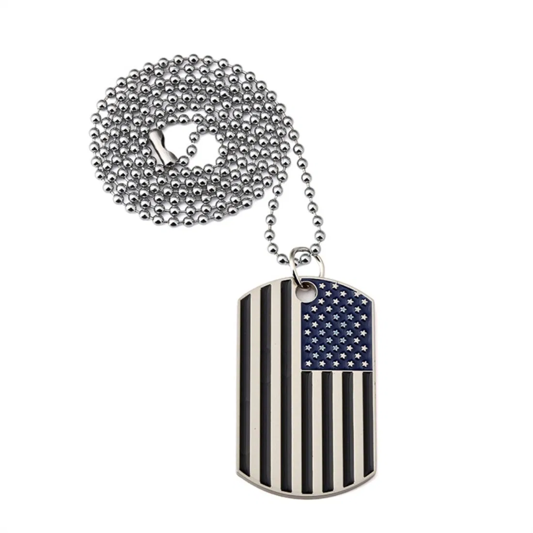 ID Paw Embossed Us National Flag Logo Customized Stainless Steel Pet Metal Crafts Dog Tag for Sale