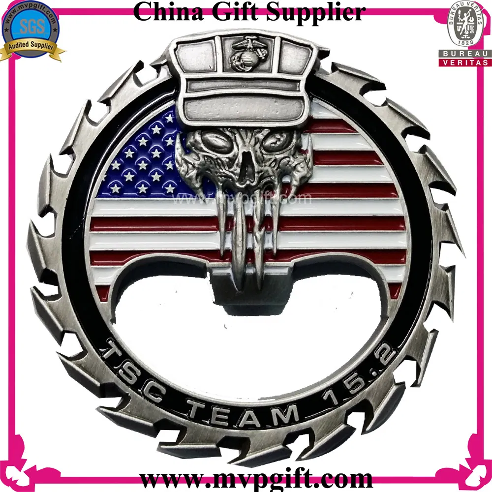 China Custom Metal 3D Gold Silver Antique Soft Hard Enamel President Head Figure Souvenir Awards Trophy Police Gift Challenge Coin