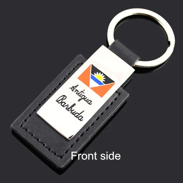 Custom Metal Promotional Gift Engrave Logo Car PU Leather Keychains