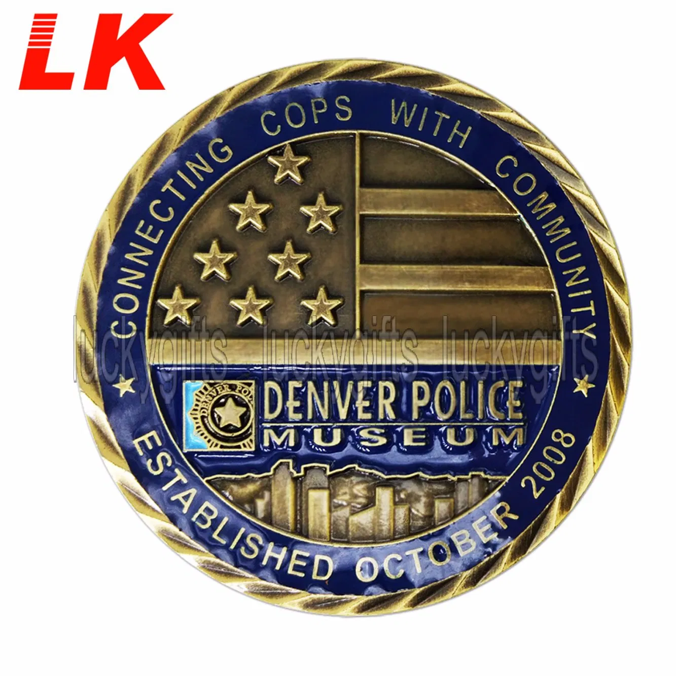 Antique Plating Metal Military Challenge Coin with Custom Logo