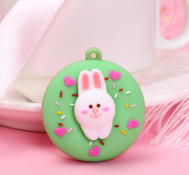 Custom 3D Soft PVC Keychain Waterproof Christmas Key Chain Silicone Keyring Soft Rubber Embossed Print Emblem Metal Customized Donut Keychain