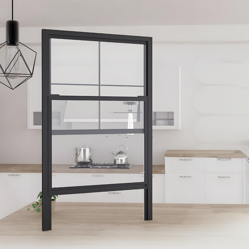 Premium Aluminum Vertical Sliding Window Energy Saving Laminated Glass Panels and UV Resistant Window