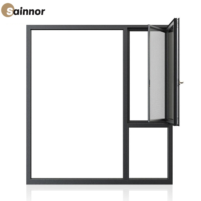 Premium Thermal Break Aluminum Casement Window with Weather-Resistant Coated Alloy Frame