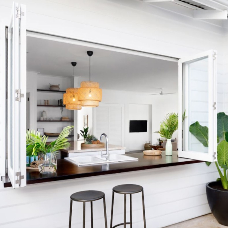 Durable Aluminum Alloy Folding Window Soundproof Double Layer Glass and Thermal Insulated Structure Window