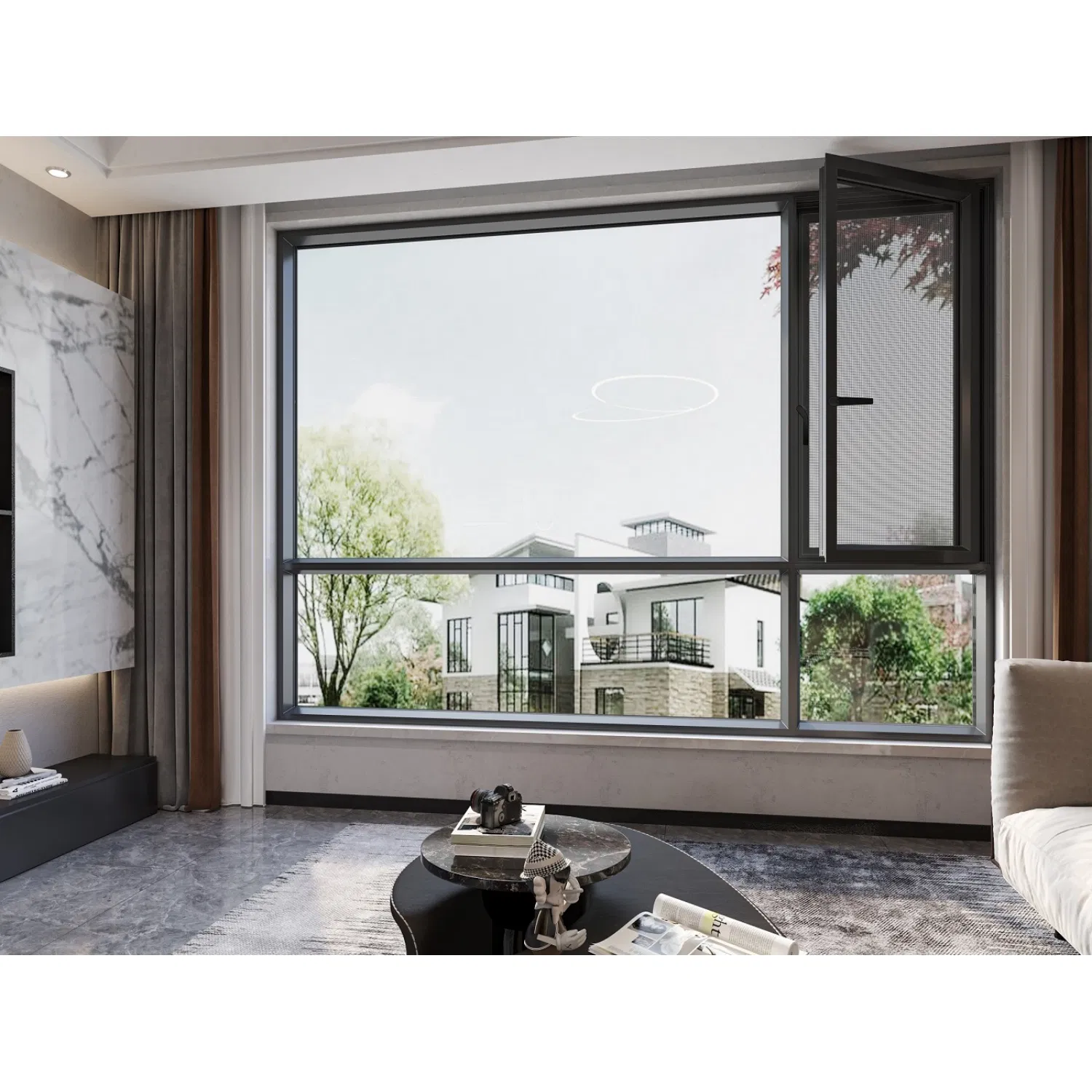 Custom Aluminum Alloy Double Reinforced Glazing Tilt&Turn Windows