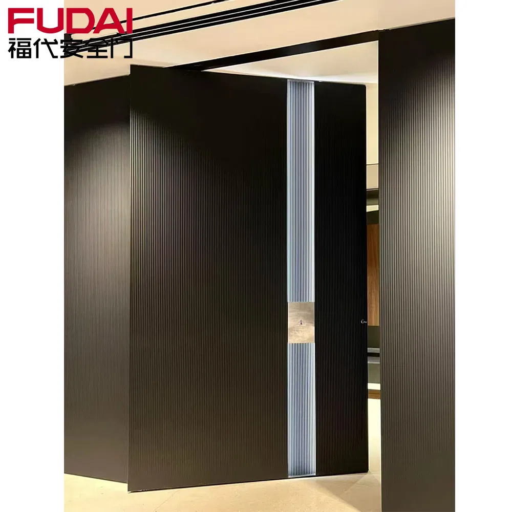 China High Quality Factory Custom Pivot Door Modern House Cast Aluminum Villa