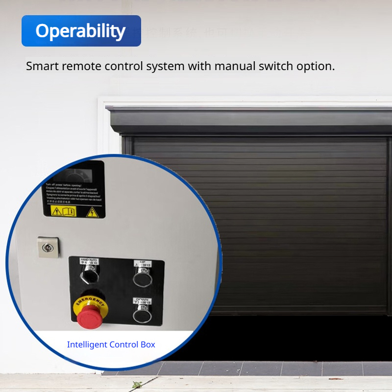 Easy Operate Low Maintenance Shopping Street Shop Front Aluminum Rolling Shutter Door