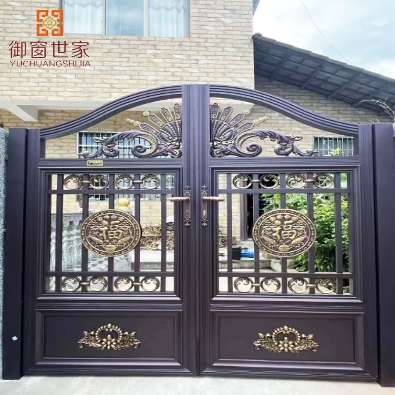Cheap Price Low Maintenance Steel Fence Iron Aluminum Metal Door