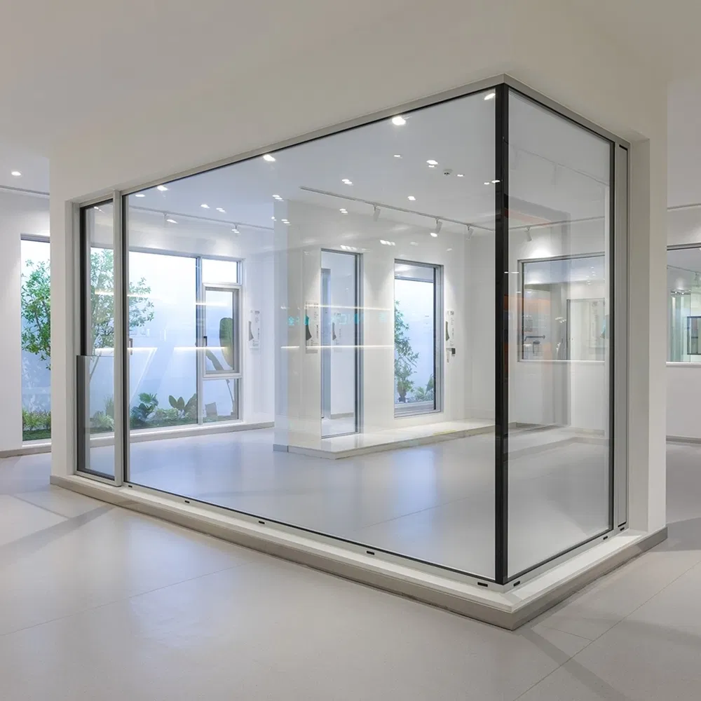 Low Maintenance Panoramic Sliding Exterior Aluminum Door for Boardroom Partition