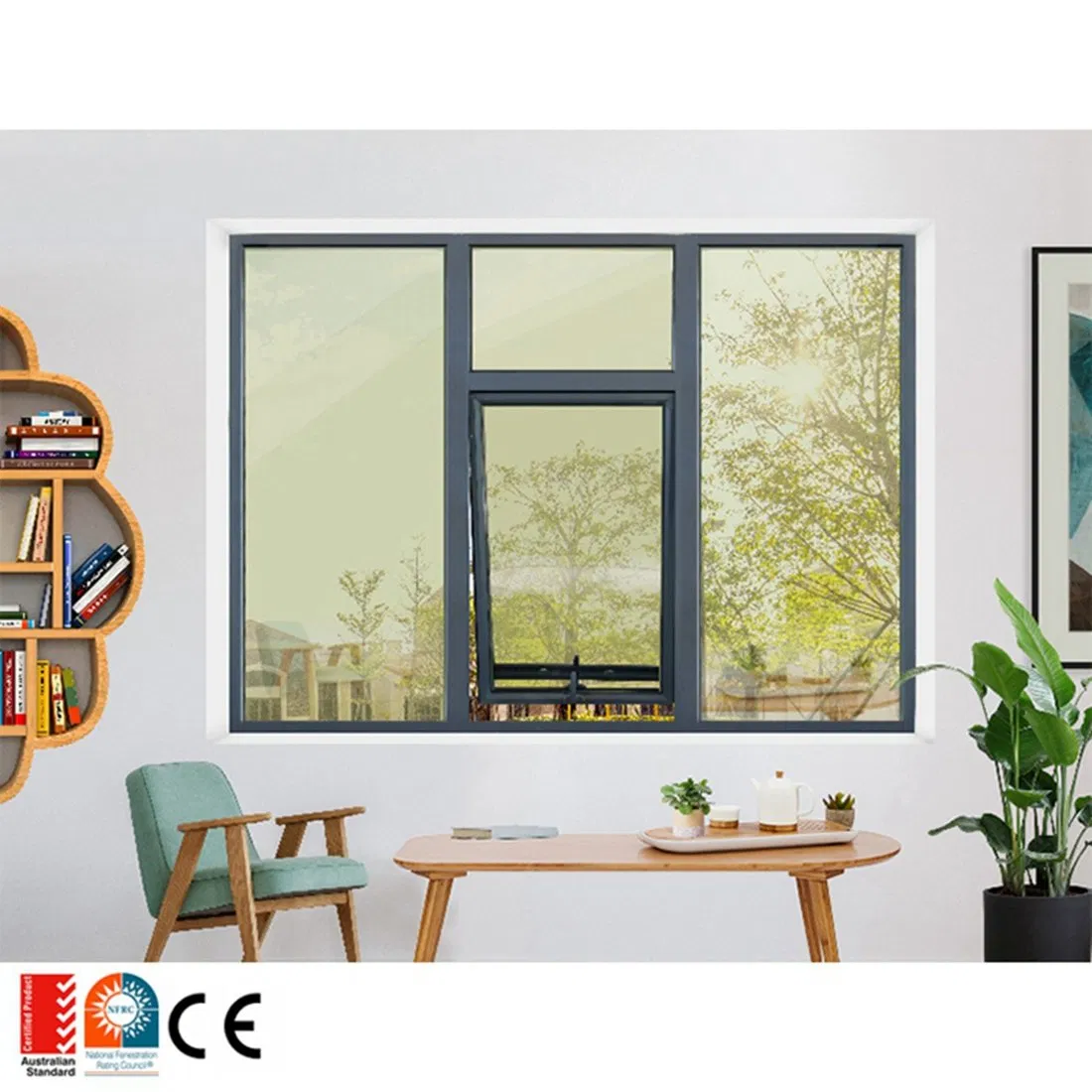 Aluminum Single or Double Awning Window for Residential