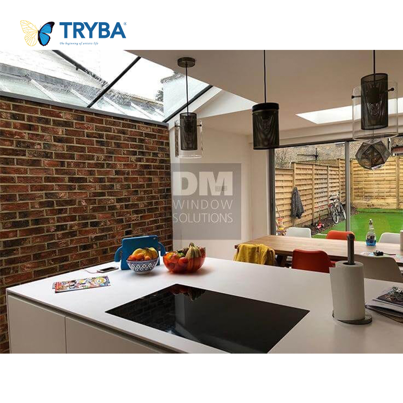 Weatherproof Retractable Design Aluminum Automatic Sliding Skylight Windows for Industrial Roofs