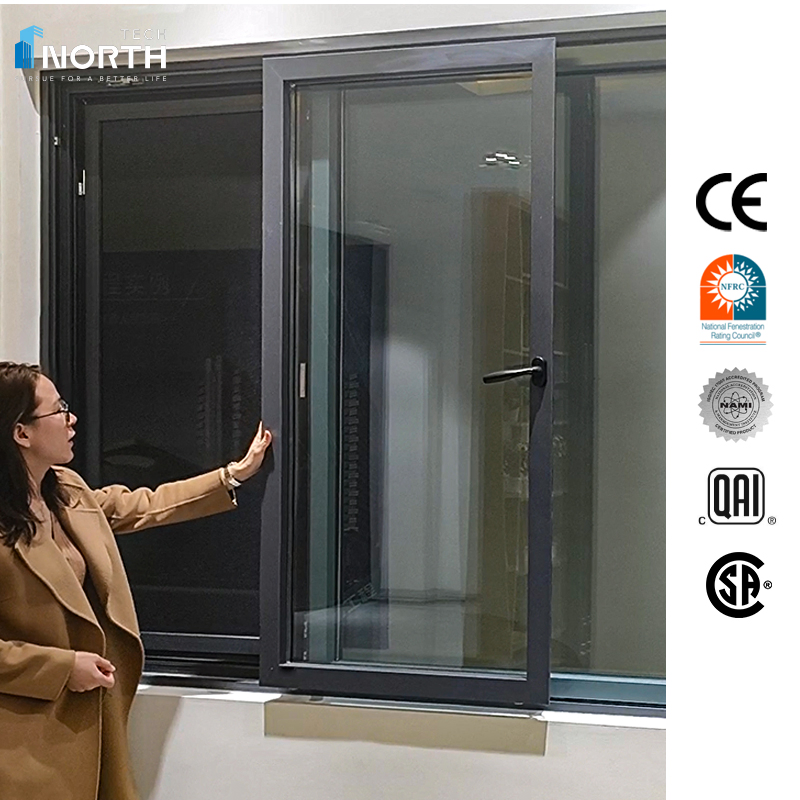 Factory Price Black Thermal Insulated Aluminum Sliding Windows Soundproof Energy Saving