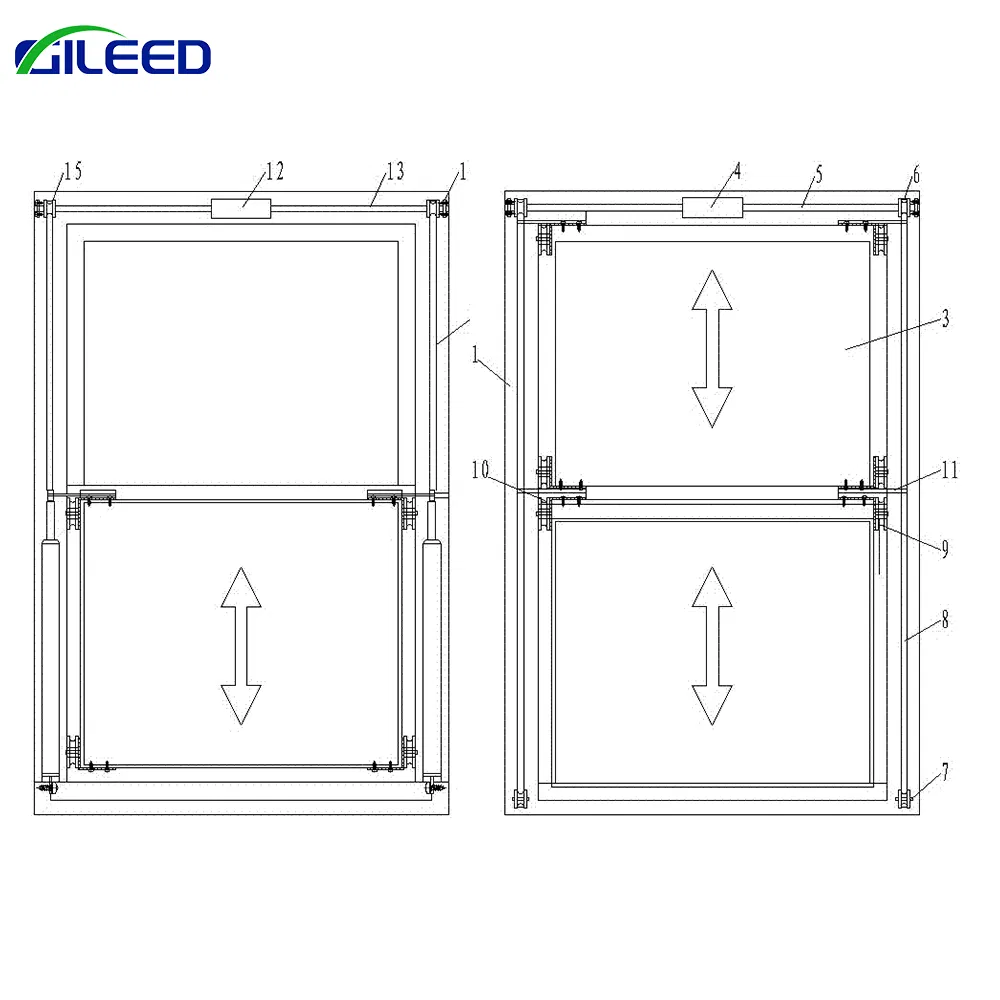 Hot Sale New Residential Thermal Break Aluminum Insulated Double Glazed Lift up Window