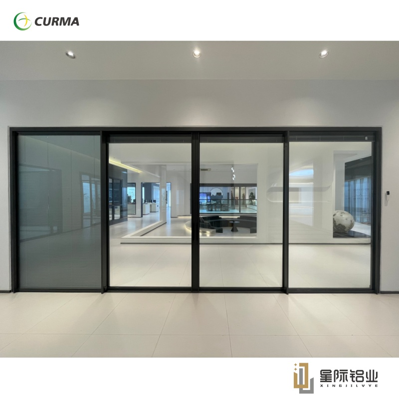 Patio 6063 Slim Frame Aluminium Thermal Break Big View Aluminum Sliding Door