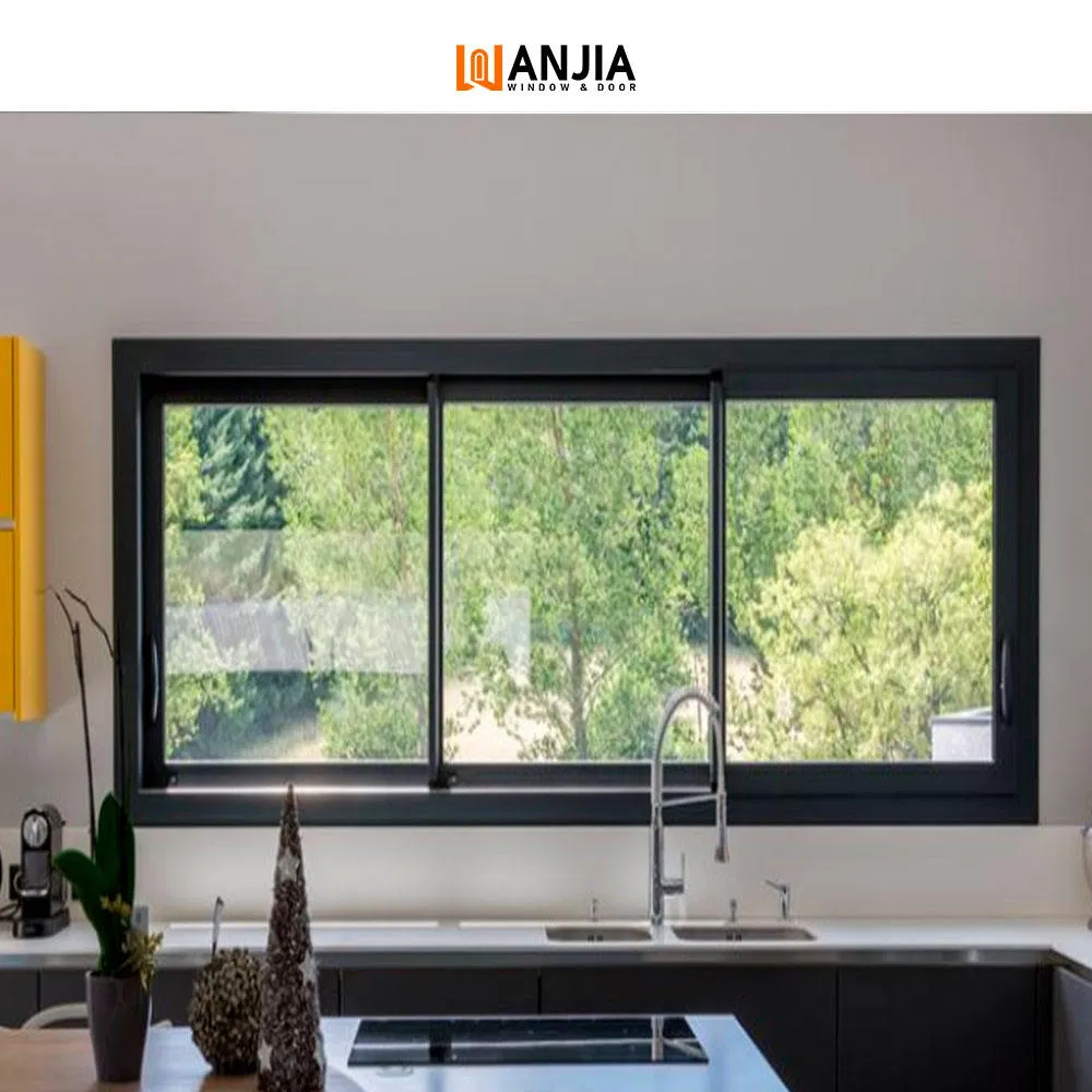 Durability Three Panel CE Standard Weather Resistant Glass Aluminum Sliding Window