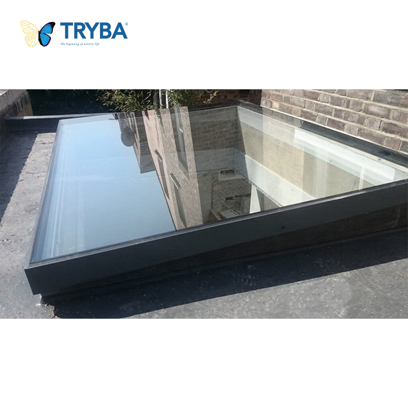 Weatherproof Retractable Design Aluminum Automatic Sliding Skylight Windows for Industrial Roofs