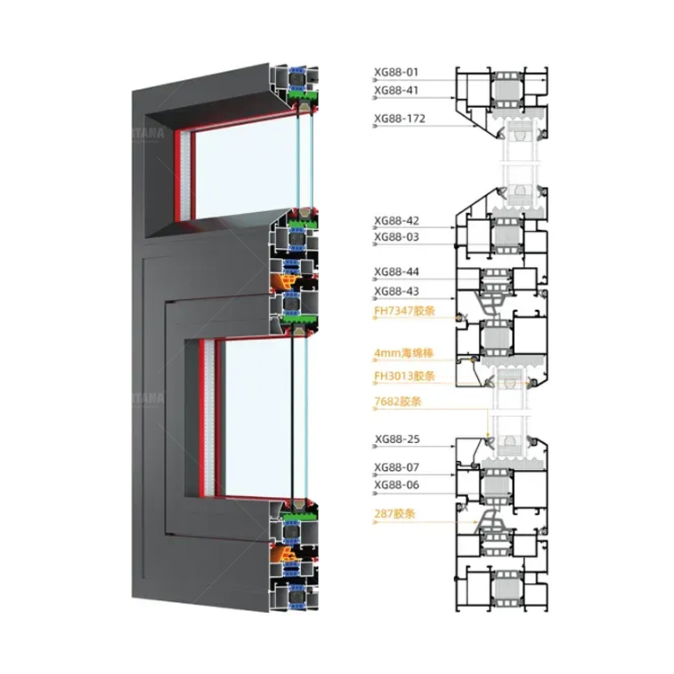 Wholesale Custom Aluminum Casement Window for Builder or Contractor