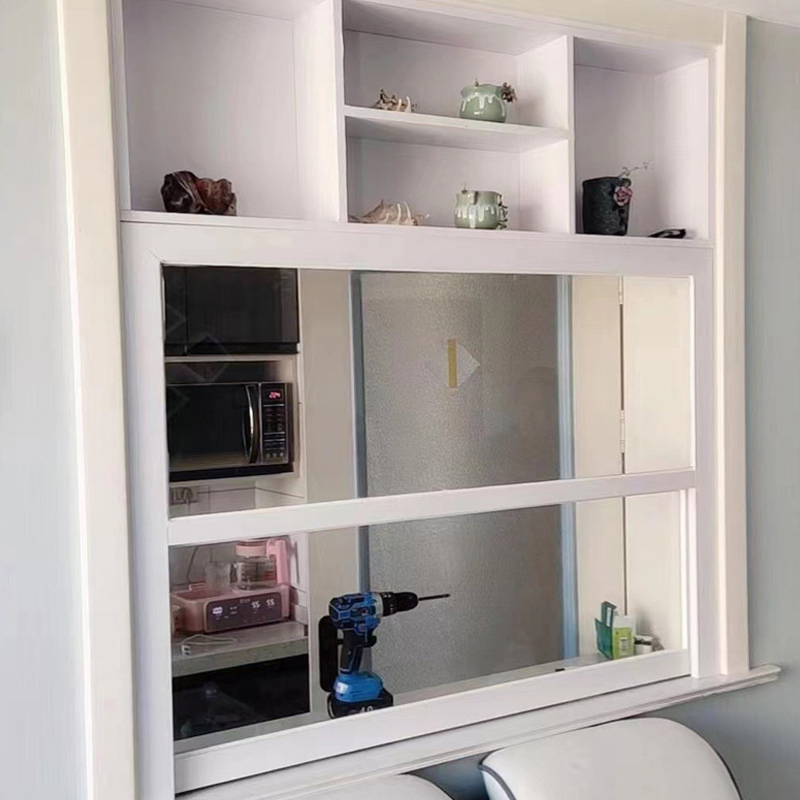 Luxury Aluminum Vertical Sliding Window Electric Lift up and Down System and UV Resistant Window