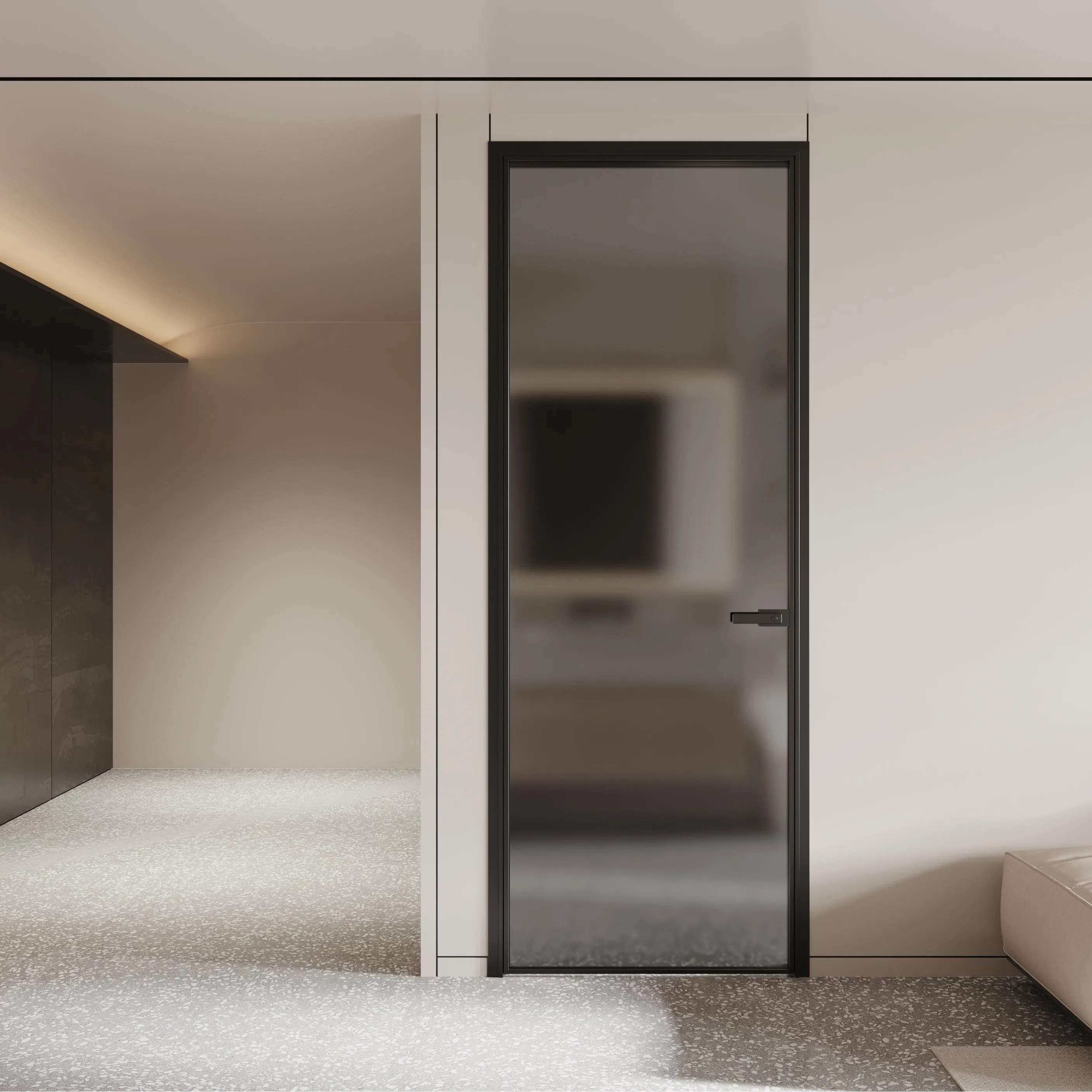 Factory Prices Premium Custom Soundproof Interior Puertas De Vidrio Templado Aluminium Bathroom Glass Door for Homes