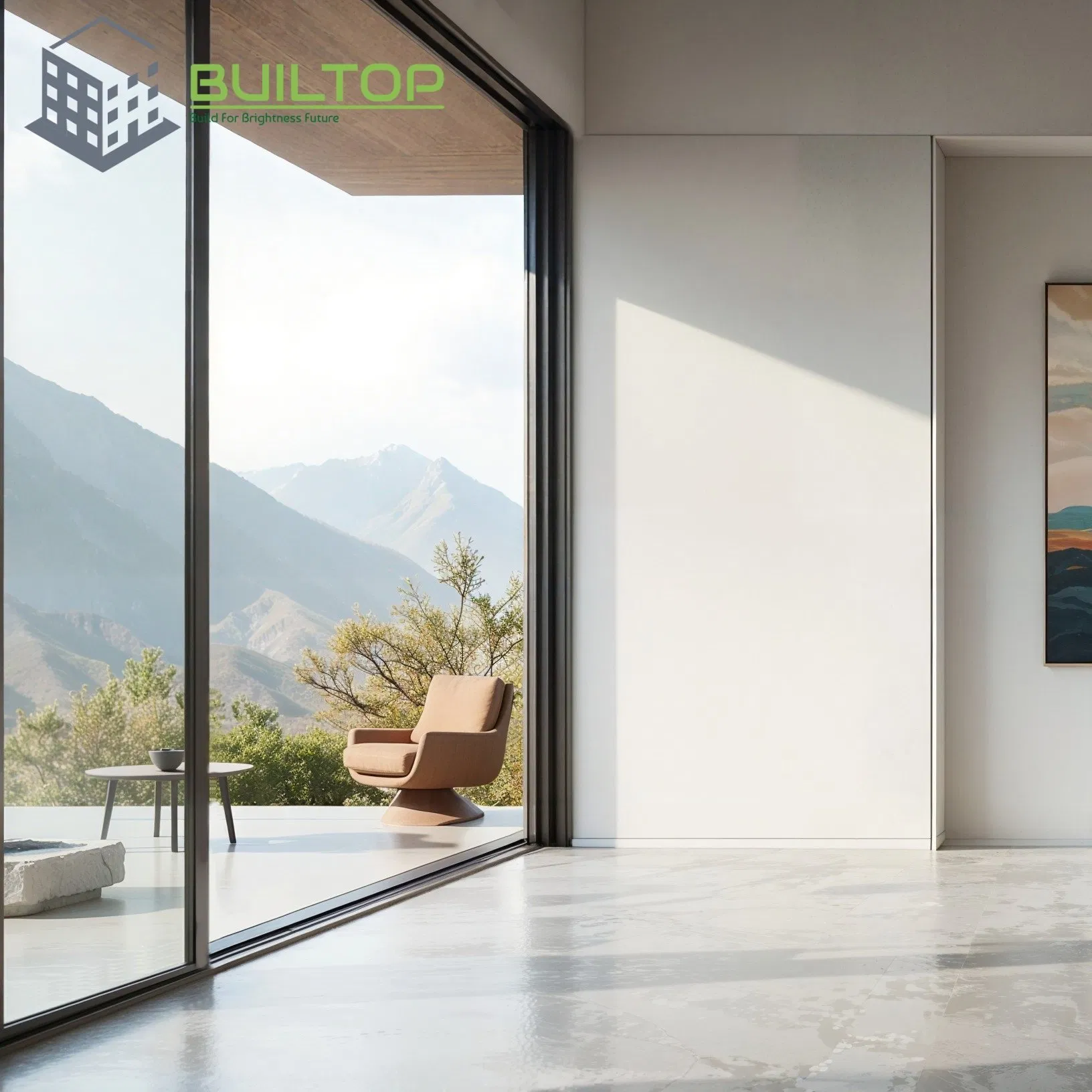 All-in-One Full-View Glass Door - Easy Installation &amp; Low-Maintenance Design