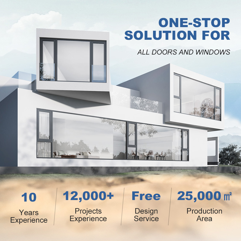 Direct Source Window and Door Aluminium Window Factory Soundproof Thermal Break Heat Insulated Aluminium Casement Window for Luxury Houses and Villas