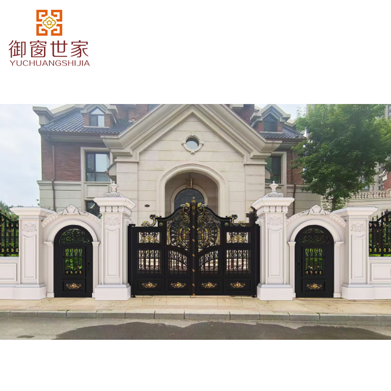 Cheap Price Low Maintenance Steel Fence Iron Aluminum Metal Door