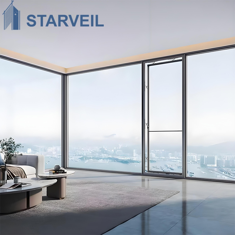 Modern Aluminum Electric Push-out Window Durable Track and Guide Rail System and UV Resistant Window